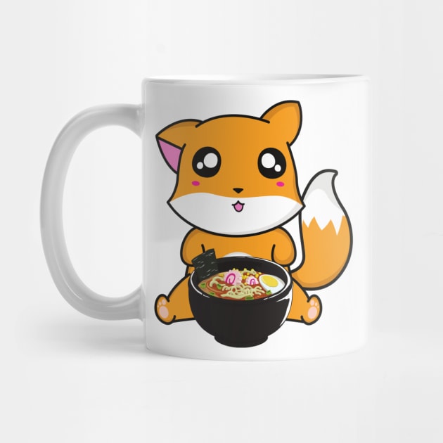 Wholesome Fox Eating Ramen by KindToEarth